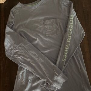 Vineyard Vines Men's Baby Blue Long Sleeve Tee